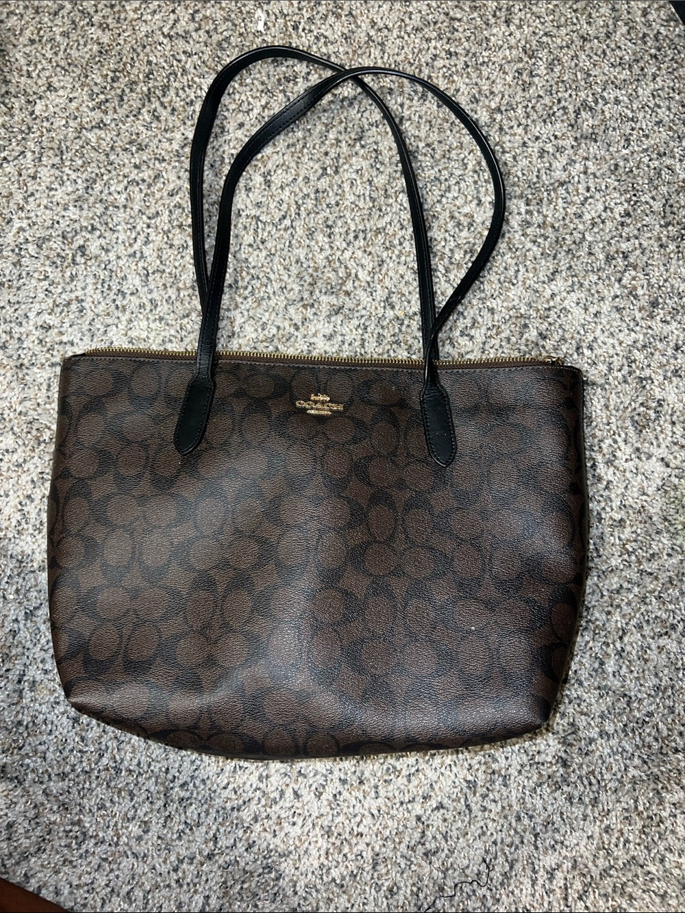 Coach Brown Signature Tote Bag